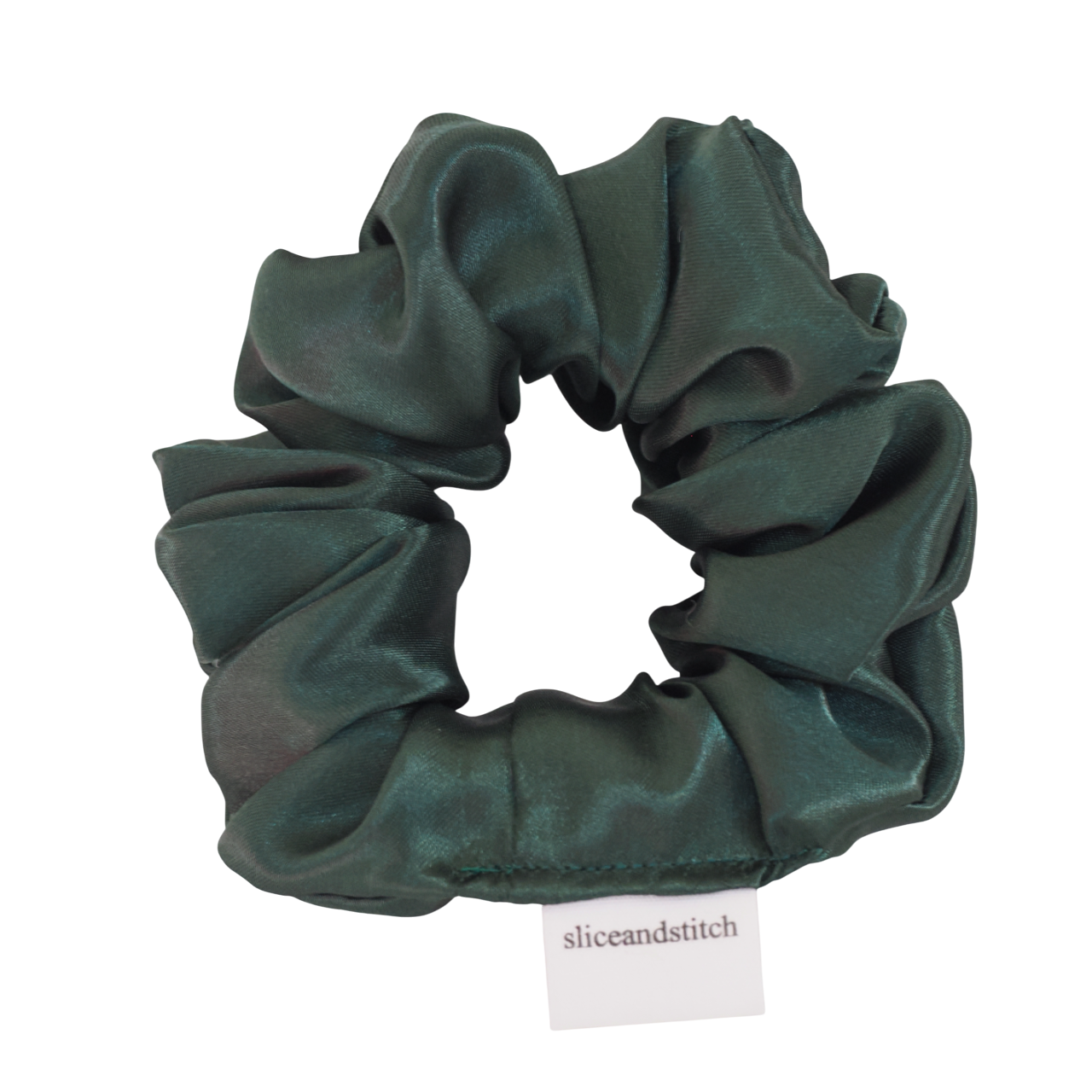 Green Silk Scrunchie