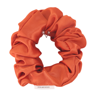 Orange Silk Scrunchie