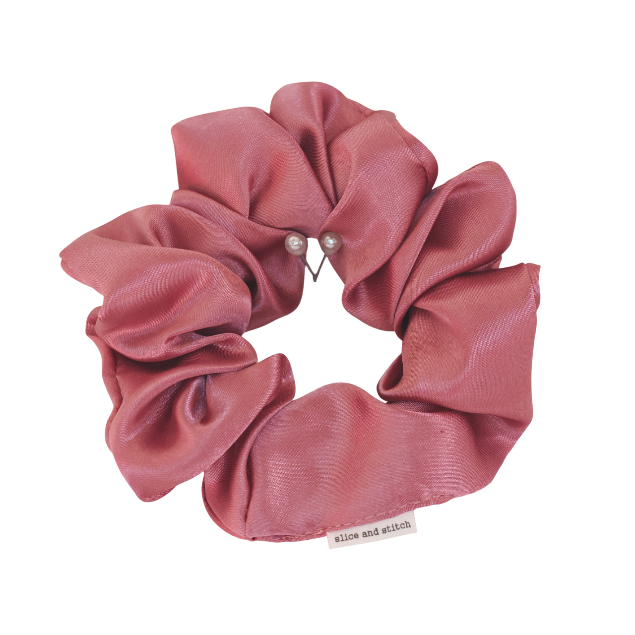 Dark Pink Silk Scrunchie