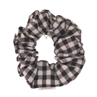 Black & White Gingham Scrunchie