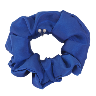 Blue Silk Scrunchie