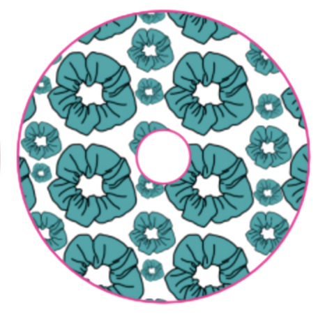 Freestyle Libre: Blue Scrunchie Patch Set