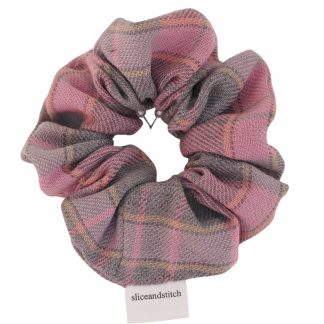 Purple Tartan Scrunchie