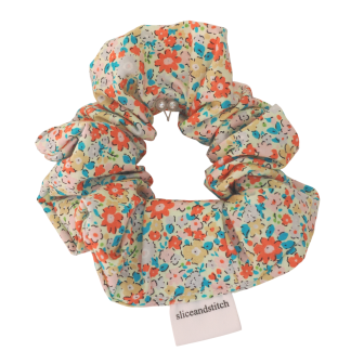 Orange Flower Scrunchie