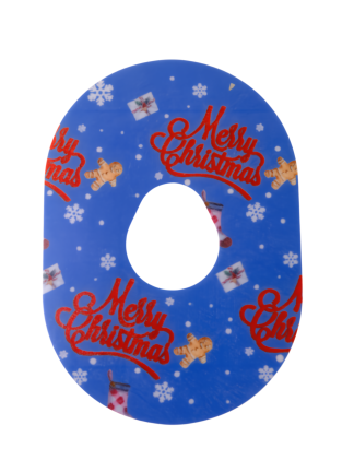 Dexcom G7 Patch: Blue Merry Christmas