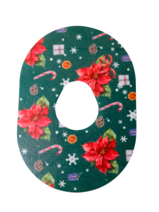 Dexcom G7 Patch: Green Candy Cane