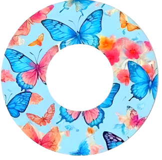 Dexcom G7 Patch: Blue Butterfly