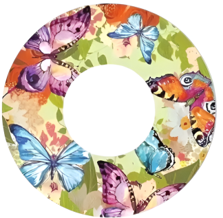 Dexcom G7 Patch: Green Butterfly